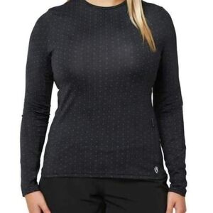 Hang Ten Long Sleeve Sun Protection Shirt Fitted Black Women's XL